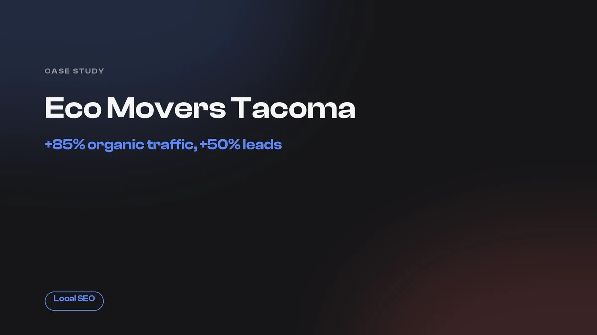 Eco Movers Tacoma local SEO case study cover